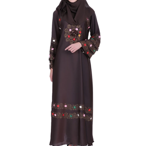 Último Modelo de Abaya Étnica Islámica con Estampado Floral, Vestido Tradicional Musulmán, Vestido Largo con Vuelo, Túnica Maxi, Abaya Marroquí - Product Image 4