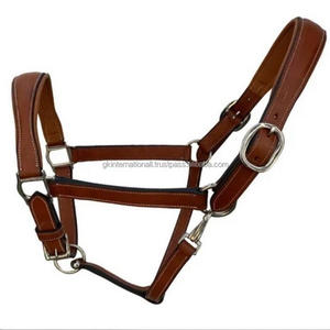 Licou de cheval en cuir rembourré personnalisé licou anatomique entièrement cousu et réglable dans toutes les tailles et couleurs personnalisées matériel en laiton - Product Image 2