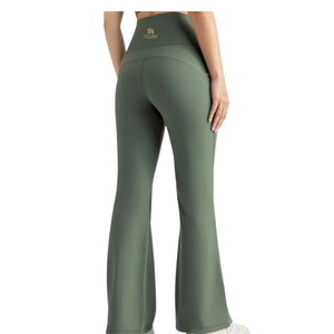 Conjunto Deportivo para Mujer, Top Corto y Leggings Acampanados, Ropa Deportiva para Yoga, Gimnasio, Fitness, Fabricante Mayorista OEM OD - Product Image 2