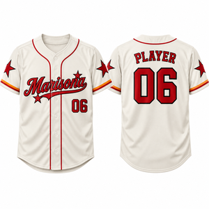 Maillot de baseball personnalisé sublimé à boutons, uniforme d'équipe, nom et numéro personnalisés, respirant, haute performance, OEM Priv - Product Image 1