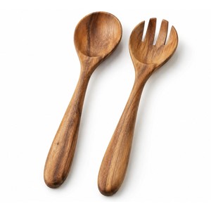Juego de Servidores de Ensalada de Madera de Mango al por Mayor |   Utensilios de Cocina Hechos a Mano en India - Product Image 1
