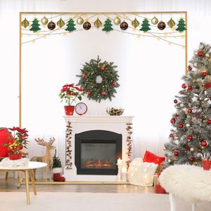 Arco Nuziale in Ferro Battuto Dorato 200*50*200cm con Parte Superiore Piatta e Borsa d'Acqua a Forma di Cornice - Product Image 2