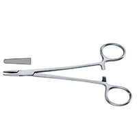 Pince porte-aiguille chirurgicale dentaire en acier inoxydable avec manche plaqué or, forceps orthodontique, instrument dentaire manuel