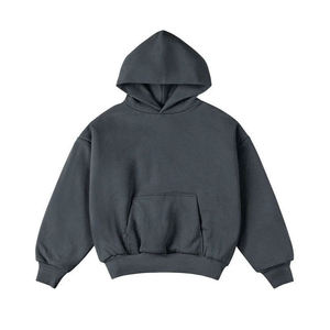 Custom <b>Men</b> Hoodie Heavyweight Fleece Oversized Boxy Streetwear <b>Pullover</b> Sweatshirt Custom Logo Wholesale - Product Image 2