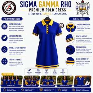 ชุดเดรสแฟชั่นฤดูใบไม้ผลิสำหรับผู้หญิง ปักลาย Sigma Gamma Rho Sorors |   เสื้อท่อนบนสไตล์สั่งทำพิเศษสำหรับสุภาพสตรี ปักลาย SGR Sorority ผลิตจากโพลีเอสเตอร์ 100% - Product Image 5