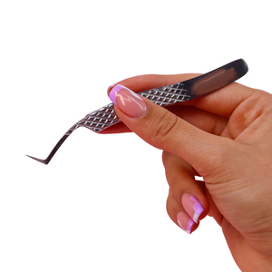 High Quality Stainless Steel Lash <b>Extension</b> Tweezers Diamond Grip Handle High Closure Fiber <b>Tip</b> Tweezers For Eyelash - Product Image 5