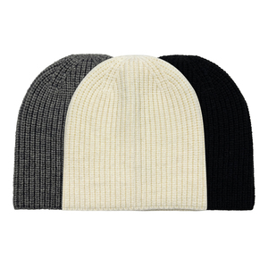 Fashion New Style Winter Soft Wholesale Custom Pure Color Cashmere Wool Beanie Knit Hats Suppliers for Men Women - Product Image 5