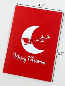 การ์ดป๊อป3D ซานตาคลอสยอดนิยมงานฝีมือกระดาษหัตถกรรมหัตถกรรมเวียดนามผู้ขายที่ดีที่สุดของขวัญสไตล์ความรักพิมพ์ออฟเซต - Product Image 5