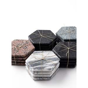 Sustainable Eco-Friendly Stone <b>Marble</b> <b>Coasters</b> Durable Washable Mats & Pads - Product Image 3