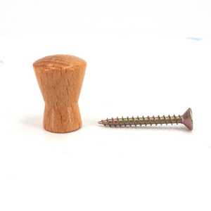 Tirador de Cajón de Madera Maciza Hecho a Mano, Pomo Artesanal Natural para Muebles - Product Image 1