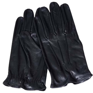 Gants de conduite en cuir noir unisexe, perforés avec trous pour les doigts, respirants, vintage, de luxe, pour course automobile, en cuir véritable, personnalisables - Product Image 1