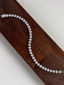 Lovers Moissanite Heart Cut Diamond Tennis <b>Bracelet</b> For Women's 925 Sterling <b>Silver</b> Fine Engagement Proposal Gift For Lovers - Product Image 3