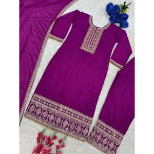 ชุด dupatta แฟนซีสำหรับผู้หญิงชุดปาร์ตี้เสื้อท่อนบนล่างสุดแฟนซีดีไซน์เนอร์ - Product Image 2