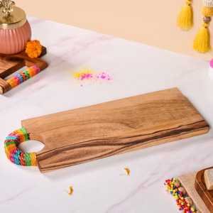 Nefud - Tazón de Madera Hecho a Mano, Tabla de Servir Ovalada, Diseño Minimalista, Duradero, para Fiestas, Juego de Platos y Vajilla - Product Image 2