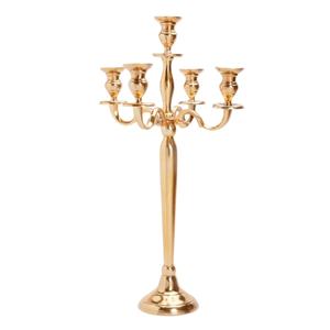 Bougeoir de mariage doré de haute qualité, 5 bras, nouveau design, décoration de la maison, bougeoir de haute qualité, vente en gros - Product Image 1