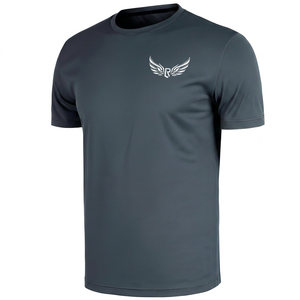 Camiseta Deportiva Unisex de Cuello Redondo y Manga Corta, Absorbente de Humedad, Color Sólido, Poliéster, Corte Regular, para Todas las Temporadas, Personalizable - Product Image 2