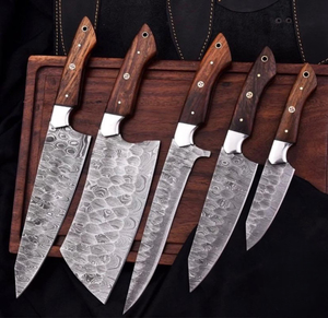 <b>Sharp</b> Pattern Steel Blades Ergonomic Handle Kitchen Cutting Tools For Meat Damascus Steel Handmade Chef <b>Knife</b> <b>Set</b> PremiumDamascu - Product Image 6