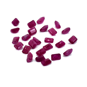 Rubis africains naturels non traités, octogones calibrés 4x6mm, pierres précieuses de rubis naturelles facettées pour la création de bijoux, prêtes à l'emploi - Product Image 1