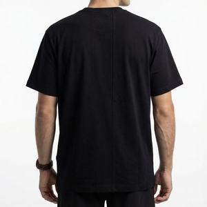 Fabricant OEM en gros sur mesure, fournisseur de t-shirts en coton pour hommes, tissu jersey peigné, service de vêtements en gros avec étiquette privée - Product Image 2
