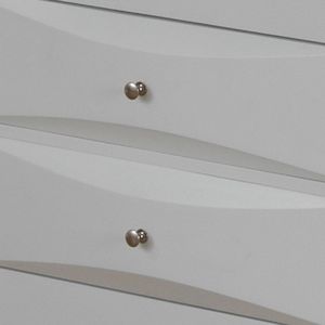 Cama Doble Moderna y Elegante con Almacenamiento, Tapizada en Blanco para Espacios Contemporáneos - Product Image 5