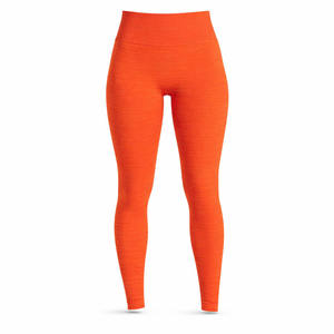 Leggings de Yoga Personalizados Color Naranja, Cintura Elástica, Cintura Alta, Sin Costuras, Elásticos, Ligeros, de Secado Rápido y Transpirables para Gimnasio y Running - Product Image 1