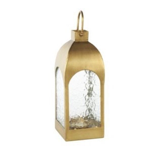 Modern Luxury Hanging Home Decor Stainless Steel Metal Candle <b>Lantern</b> With <b>Gold</b> Color Finished for Christmas - Product Image 1