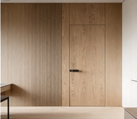 Porte secrète autoportante sur mesure ; Porte intérieure invisible encastrée ; Bois massif moderne, luxe minimaliste