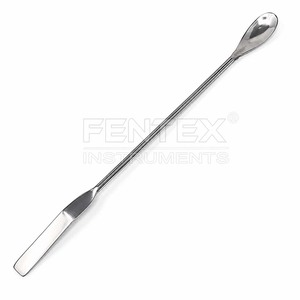 Espátula de Acero Inoxidable de Alta Calidad para Medicamentos, Una Extremo Plano y el Otro Curvado, Chattaway OEM, Suministros de Laboratorio - Product Image 1