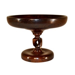 Bol surélevé en bois fait main, centre de table décoratif pour fruits, noix, bonbons, collations et décoration de salle à manger moderne - Product Image 1