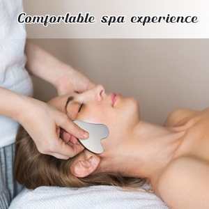 304 Roestvrijstalen <span class=keywords><strong>Gua</strong></span> <span class=keywords><strong>Sha</strong></span> Gezichtsgereedschap Massage Schraper Guasha Roestvrij Staal Voor Face Lifting