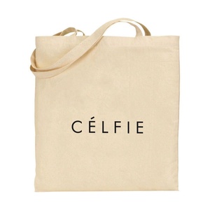 Bolso de compras de algodón reutilizable en blanco, color beige y negro, respetuoso con el medio ambiente, bolsos de mano lisos de lona con logotipo para mujer, comestibles de hombro - Product Image 4