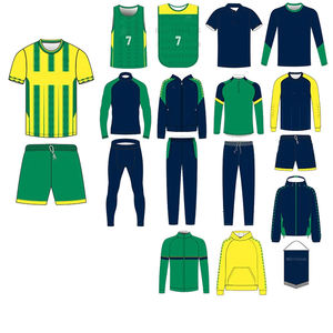 Custom <b>Dropshipping</b> Football Jersey High Quality Sublimated Kids Sports Uniform Black Yellow Soccer Shirt Set - Product Image 4