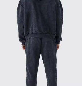 Survêtement délavé à l'acide 100 % coton, disponible en gros à prix raisonnables, respirant, pour hommes - Product Image 4