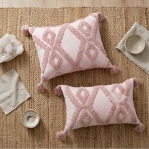 Bohemian Embroidered Geometric Cushion Cover Pink Rectangle Cotton Home Decor Pillow Case at Wholesale Price - Product Image 5