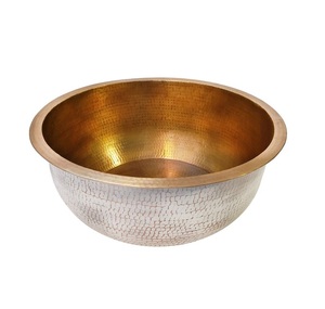 อ่างแช่เท้าทองแดงแบบลึก สำหรับร้านทำเล็บมืออาชีพและการบำบัดด้วยสปาเท้า ดีไซน์กว้างพิเศษเพื่อความสบาย - Product Image 1