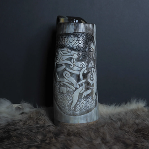 Jarra de Cuerno de 500 ml, Nuevo Diseño, Jarra de Cuerno Natural de Vaca, Jarra de Vino Vikinga Más Vendida para Uso en Hoteles, Fiestas y el Hogar - Product Image 5
