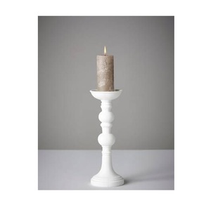 Porte-bougie en bois naturel fait main, centre de table rustique, accent décoratif pour salon, salle à manger, mariage - Product Image 3