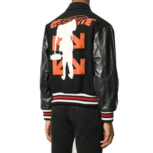 Nouvelle veste bomber tendance Lettermen 100% laine/polyester/coton toile décontractée hiver avec logo personnalisable et doublure en polaire - Product Image 6