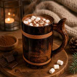 High Quality Eco-Friendly Wooden Coffee Mug Artisan Made From India with Customized Color <b>Tea</b> <b>Cups</b> & <b>Saucers</b> - Product Image 5