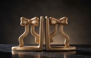 Sujetalibros Navideños de Aluminio Fundido con Textura Elegante en Color Dorado, Decoración Festiva para Interiores, Pieza Decorativa para Mesa - Product Image 4