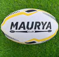 Ballon de rugby de qualité supérieure avec logo personnalisé Ballon de rugby en caoutchouc synthétique équipé d'une vessie en latex Fabriqué en Inde pour l'entraînement de rugby