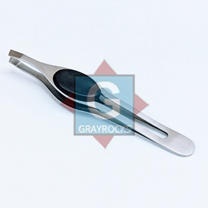 Pince à épiler pour sourcils en acier inoxydable de haute qualité, outil de repousse des poils, gris rocheux - Product Image 1