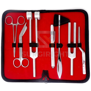 Kit d'examen médical 7 pièces pour étudiants : marteau réflexe C128, diapasons C512, jauge pupillaire, bandage, ciseaux, blush chirurgical CE - Product Image 1