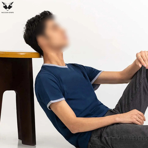 Camisetas de punto 100% algodón para hombre, de un solo color, precio competitivo, tela transpirable, estilo urbano, material suave al tacto, lo último en moda. - Product Image 5
