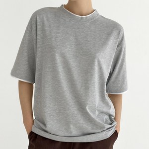 Camiseta de Algodón Lisa Premium para Mujer, Corte Holgado, Cuello Redondo, para Uso Diario Informal, Fabricante OEM - Product Image 6