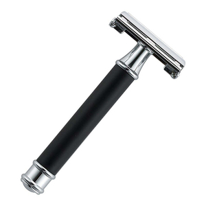 Maquinilla de Afeitar de Seguridad de Metal Ecológica con Mango Negro Elegante, Maquinilla de Afeitar de Doble Filo para Hombres, Afeitadora Manual de Barbero, Personalizada para Bikini/Cuerpo/Cara - Product Image 4