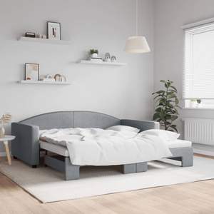 Sofá Cama Gris Claro con Cama Nido, Camas Cómodas para Uso Doméstico - Product Image 1
