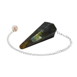 <b>Top</b> Selling Labradorite <b>Crystal</b> Pendulum Conical Shape Polished Carving Beautiful Dowsing Tool Energy Healing Wholesale - Product Image 6