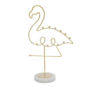 <b>Gold</b> Geometric Jewelry Stand With Octagonal Base Minimalist Design Tabletop Home Decor For <b>Bedroom</b> Indoor Use - Product Image 3
