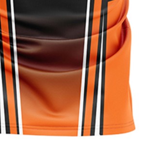 Camiseta de Campeonato de Fútbol para Hombre, Naranja y Negra, con Estampado Sublimado, Cuello Redondo, Manga Corta, Absorbe la Humedad, Corte Atlético - Product Image 5